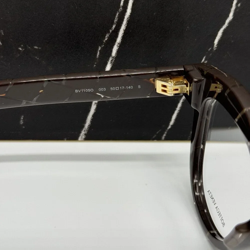 NEW BOTTEGA VENETA BV1105O 003 CAT EYE HAVANA/WHITE WOMEN EYEGLASSES